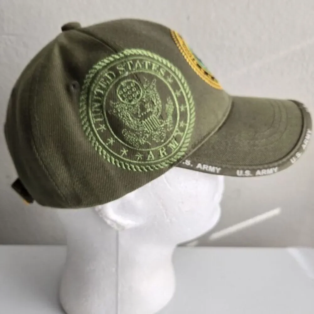 U.S. ARMY Green Adjustable Cap Hat Officially Licensed‎ U.S. WARRIORS Logo Seal